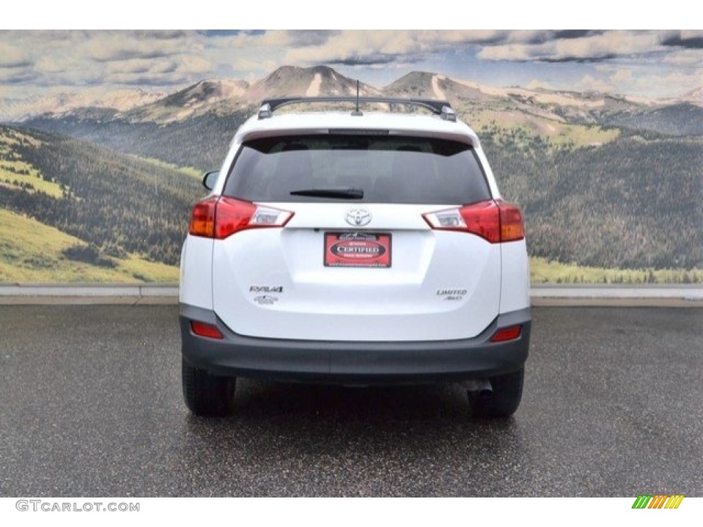 2015 RAV4 Limited AWD - Blizzard Pearl / Black photo #9