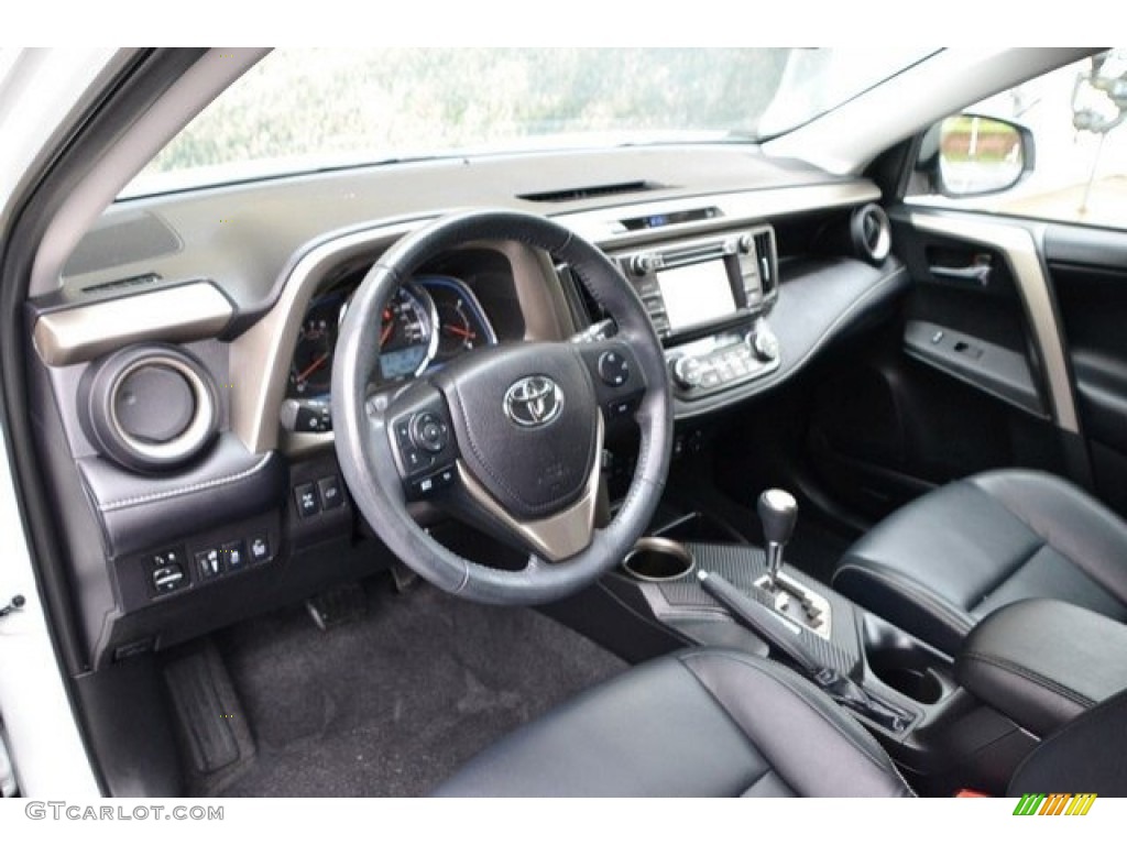 2015 RAV4 Limited AWD - Blizzard Pearl / Black photo #10