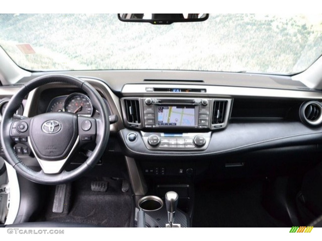 2015 RAV4 Limited AWD - Blizzard Pearl / Black photo #13