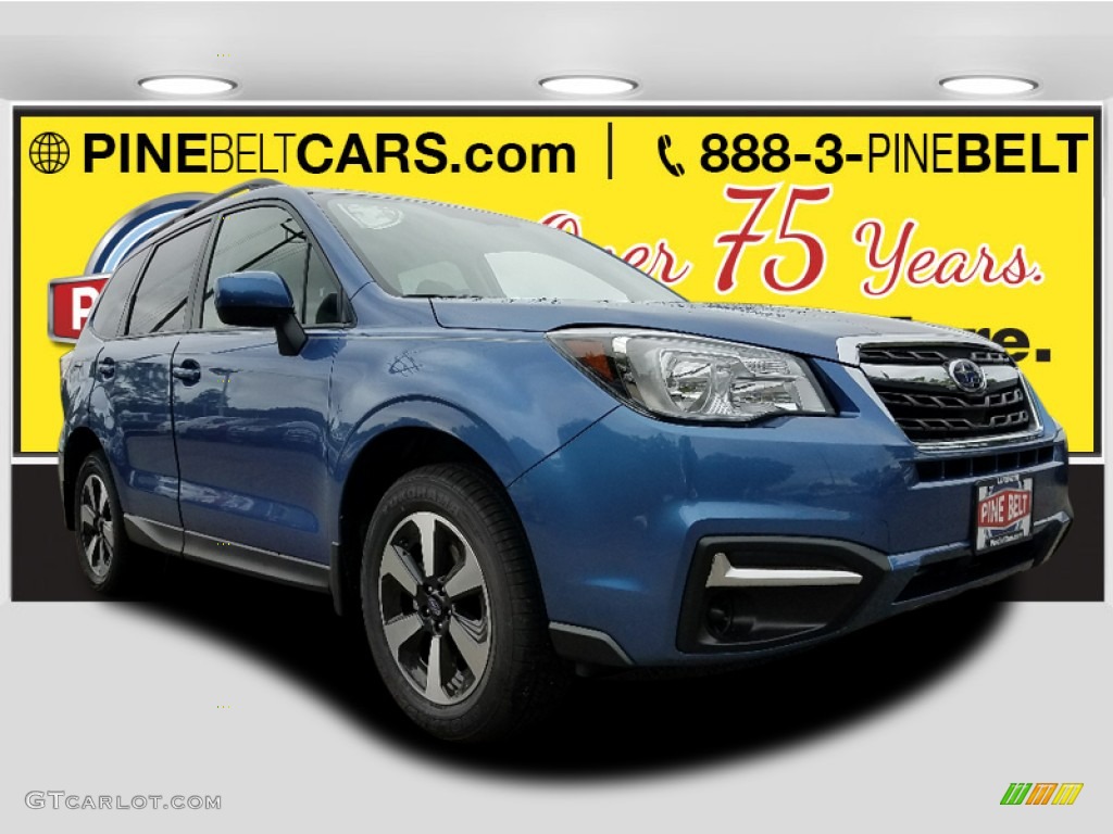 2018 Forester 2.5i Premium - Quartz Blue Pearl / Platinum photo #1