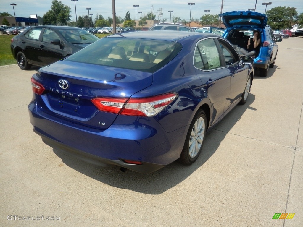 2018 Camry LE - Blue Crush Metallic / Macadamia photo #2