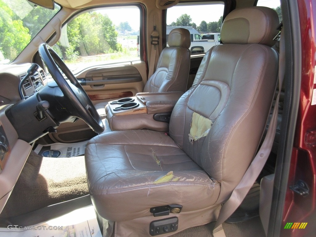 1999 F350 Super Duty XLT Crew Cab Dually - Dark Toreador Red Metallic / Medium Prairie Tan photo #34
