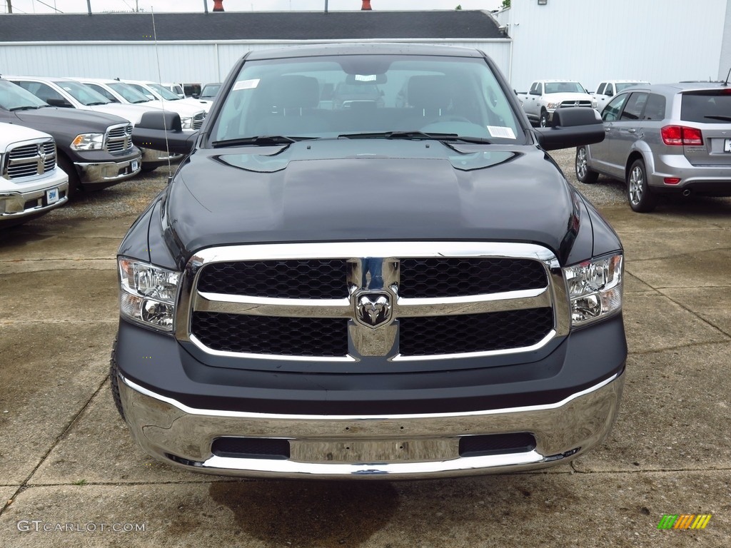 2017 1500 Tradesman Crew Cab 4x4 - Brilliant Black Crystal Pearl / Black/Diesel Gray photo #3