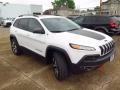 2017 Bright White Jeep Cherokee Trailhawk 4x4  photo #2