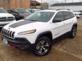 2017 Bright White Jeep Cherokee Trailhawk 4x4  photo #4