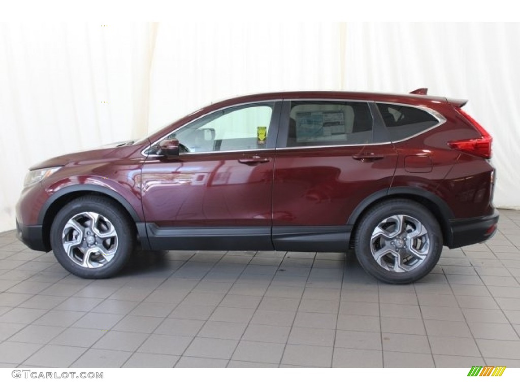 2017 CR-V EX - Basque Red Pearl II / Gray photo #5