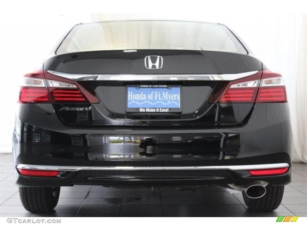 2017 Accord LX Sedan - Crystal Black Pearl / Ivory photo #6