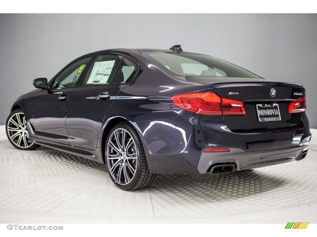 2018 5 Series M550i xDrive Sedan - Carbon Black Metallic / Night Blue photo #3