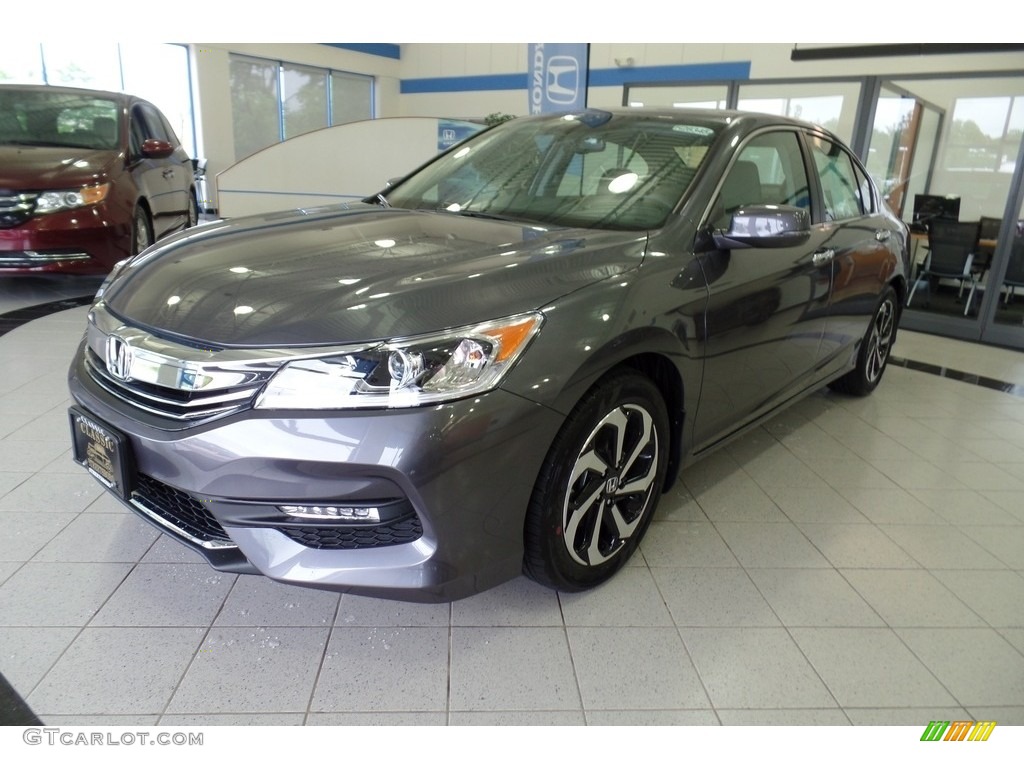 2017 Accord EX-L Sedan - Modern Steel Metallic / Black photo #1