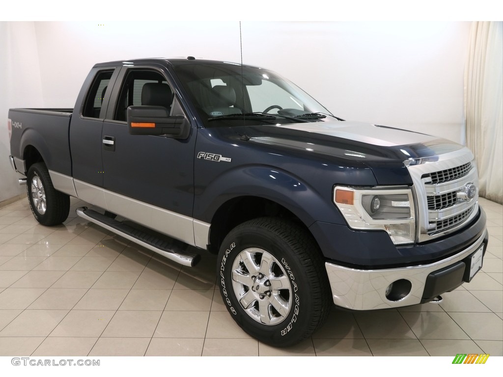 2014 F150 XLT SuperCab 4x4 - Blue Jeans / Steel Grey photo #1