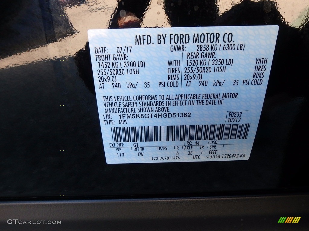 2017 Explorer Sport 4WD - Shadow Black / Ebony Black photo #15