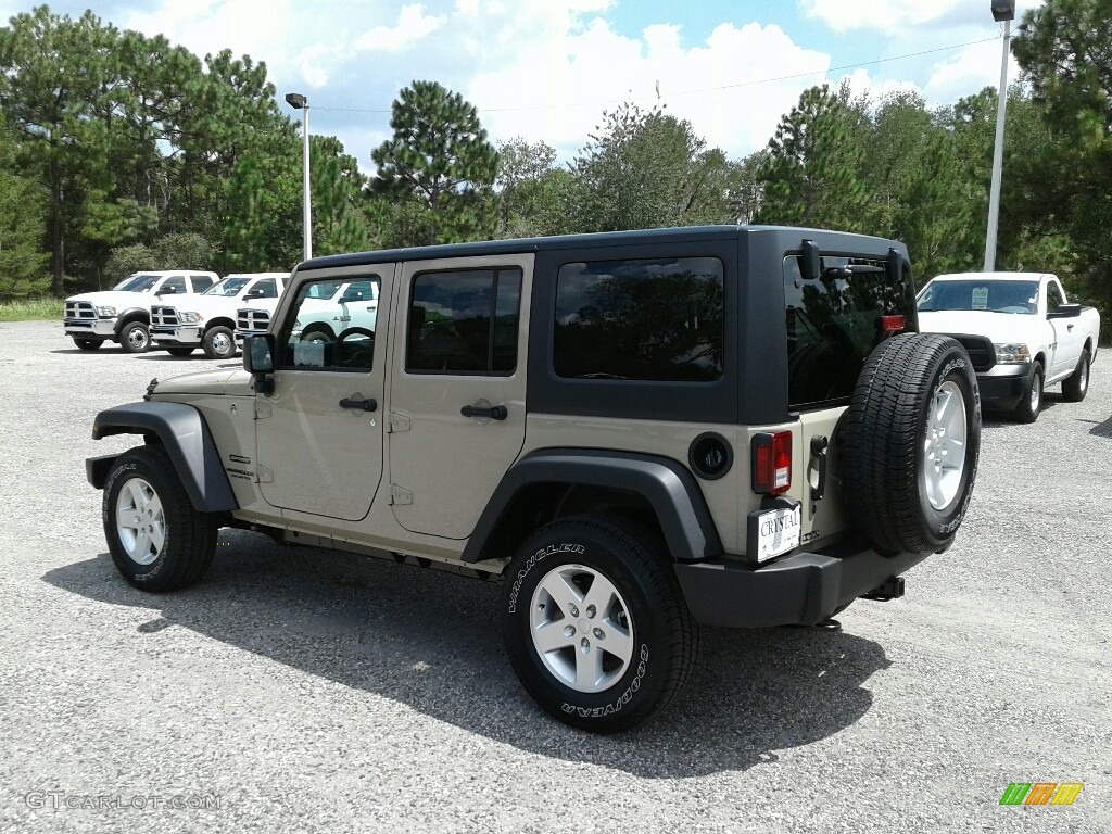 2017 Wrangler Unlimited Sport 4x4 - Gobi / Black photo #3