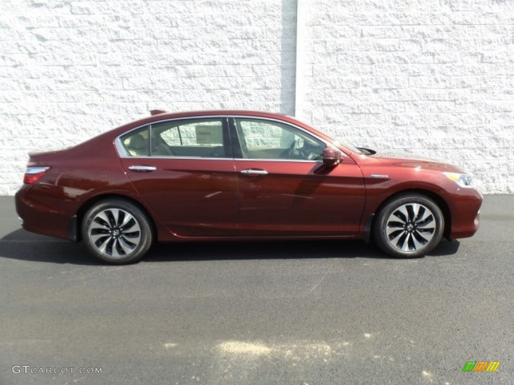 2017 Accord Hybrid EX-L Sedan - Crimson Pearl / Ivory photo #2