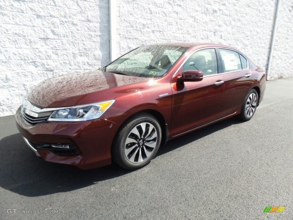 2017 Accord Hybrid EX-L Sedan - Crimson Pearl / Ivory photo #5