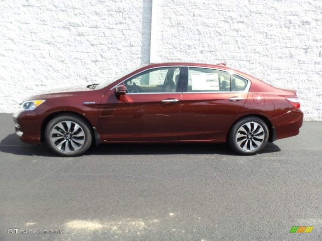 2017 Accord Hybrid EX-L Sedan - Crimson Pearl / Ivory photo #6