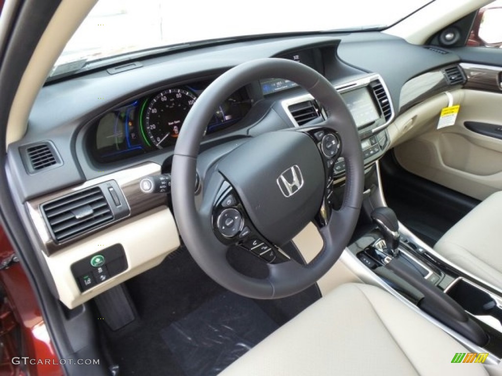 2017 Accord Hybrid EX-L Sedan - Crimson Pearl / Ivory photo #9