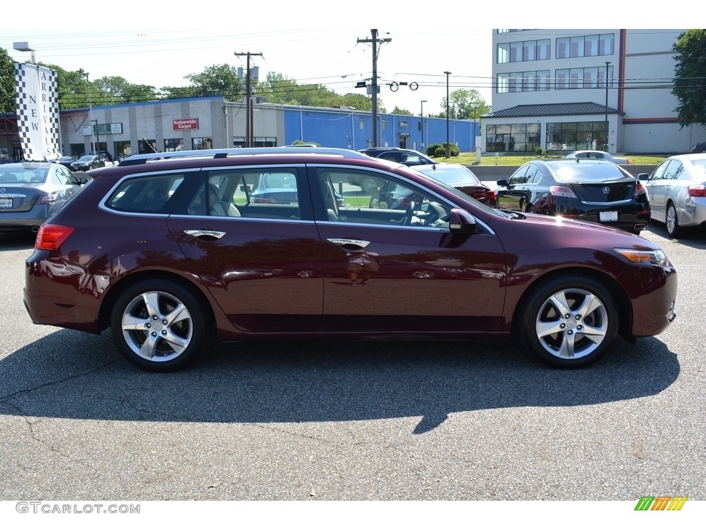 2011 TSX Sport Wagon - Basque Red Pearl / Taupe photo #2