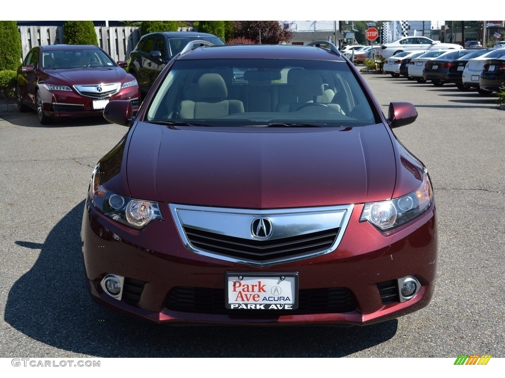 2011 TSX Sport Wagon - Basque Red Pearl / Taupe photo #5