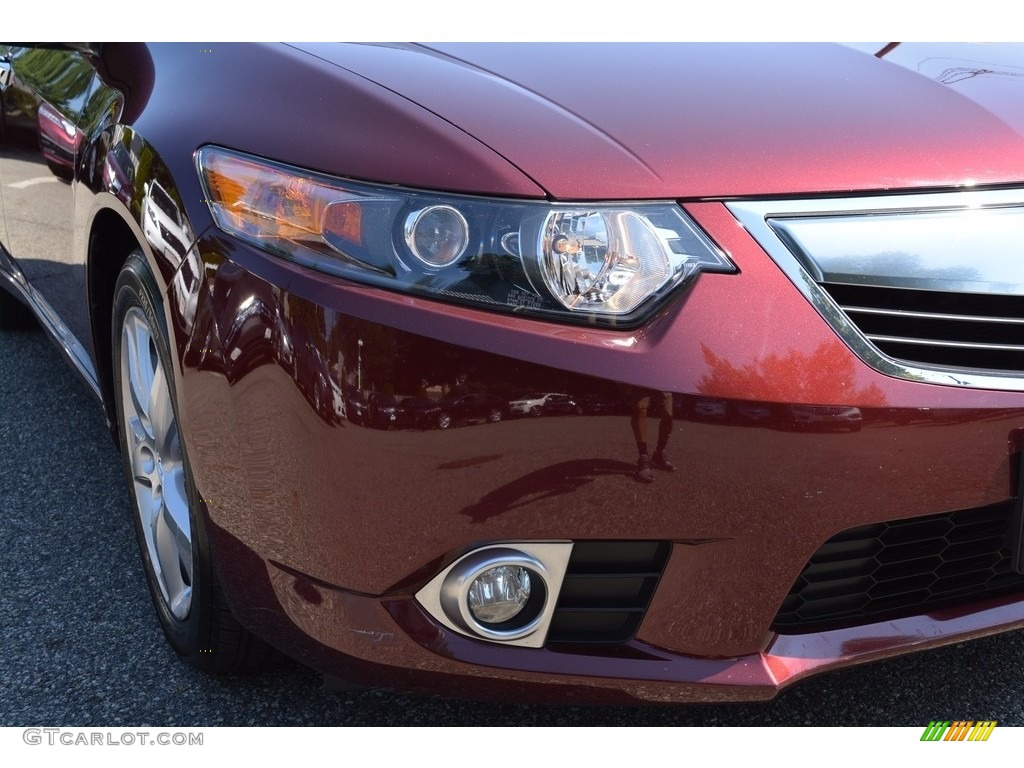 2011 TSX Sport Wagon - Basque Red Pearl / Taupe photo #29