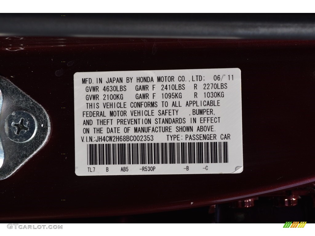 2011 TSX Sport Wagon - Basque Red Pearl / Taupe photo #30