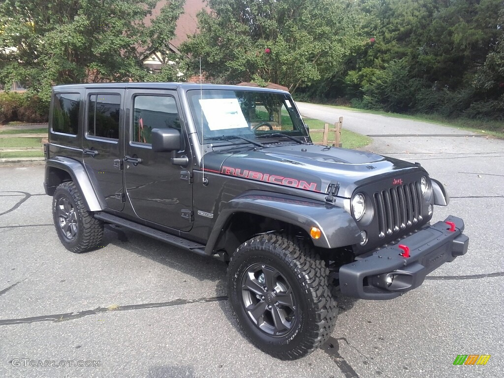 2017 Wrangler Unlimited Rubicon 4x4 - Granite Crystal Metallic / Black photo #4