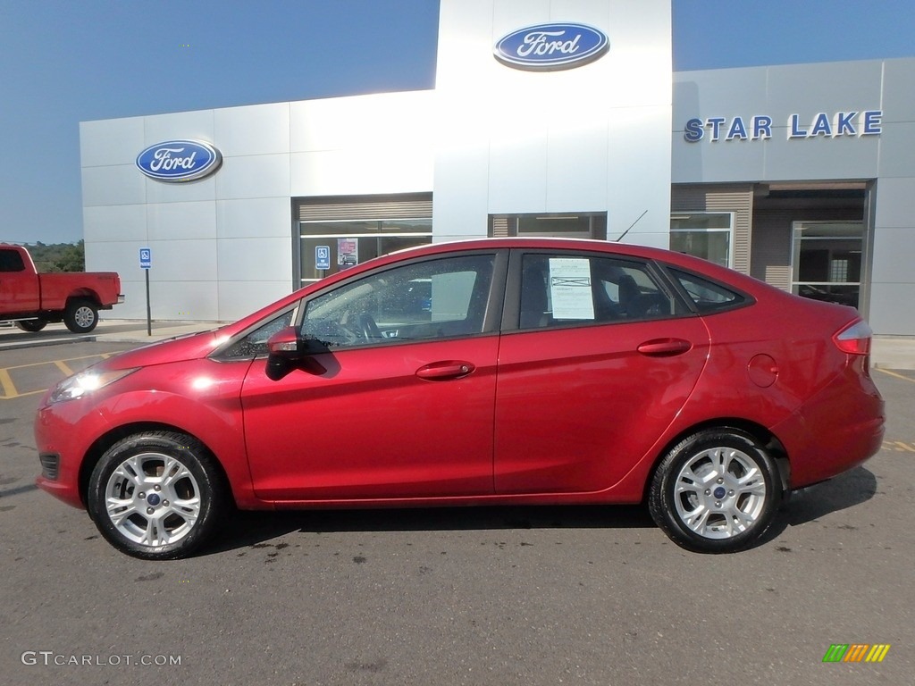 2014 Fiesta SE Sedan - Ruby Red / Charcoal Black photo #8