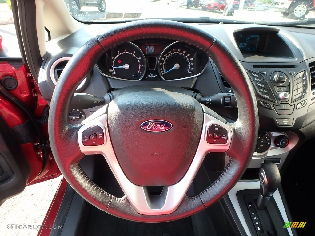 2014 Fiesta SE Sedan - Ruby Red / Charcoal Black photo #14