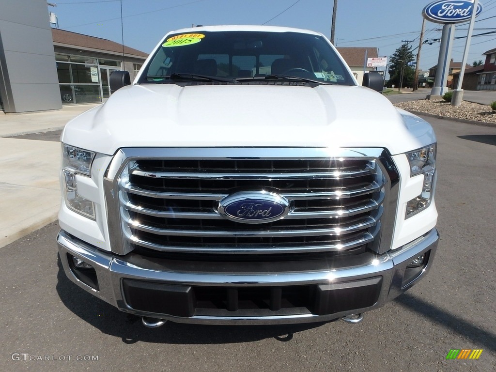 2015 F150 XLT SuperCab 4x4 - Oxford White / Black photo #2