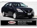 Super Black 2015 Nissan Versa 1.6 S Sedan