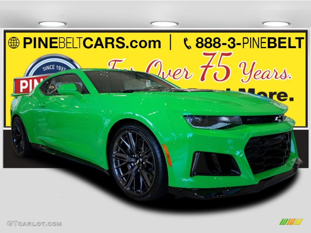 2017 Camaro ZL1 Coupe - Krypton Green / Jet Black photo #1