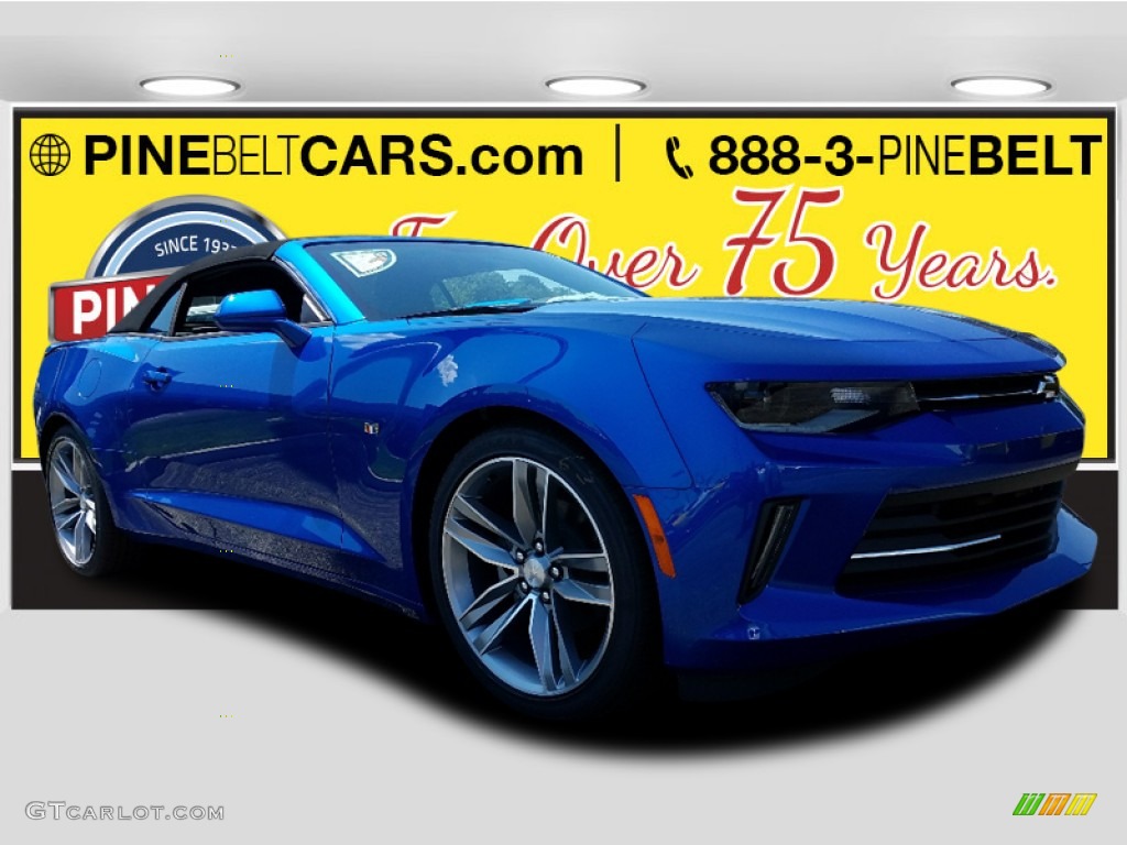 2018 Camaro LT Convertible - Hyper Blue Metallic / Jet Black photo #1