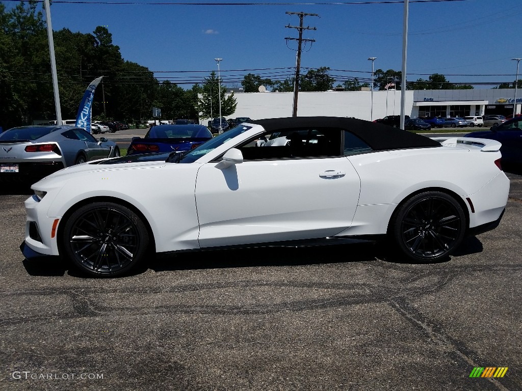 Summit White 2018 Chevrolet Camaro ZL1 Convertible Exterior Photo #122123914