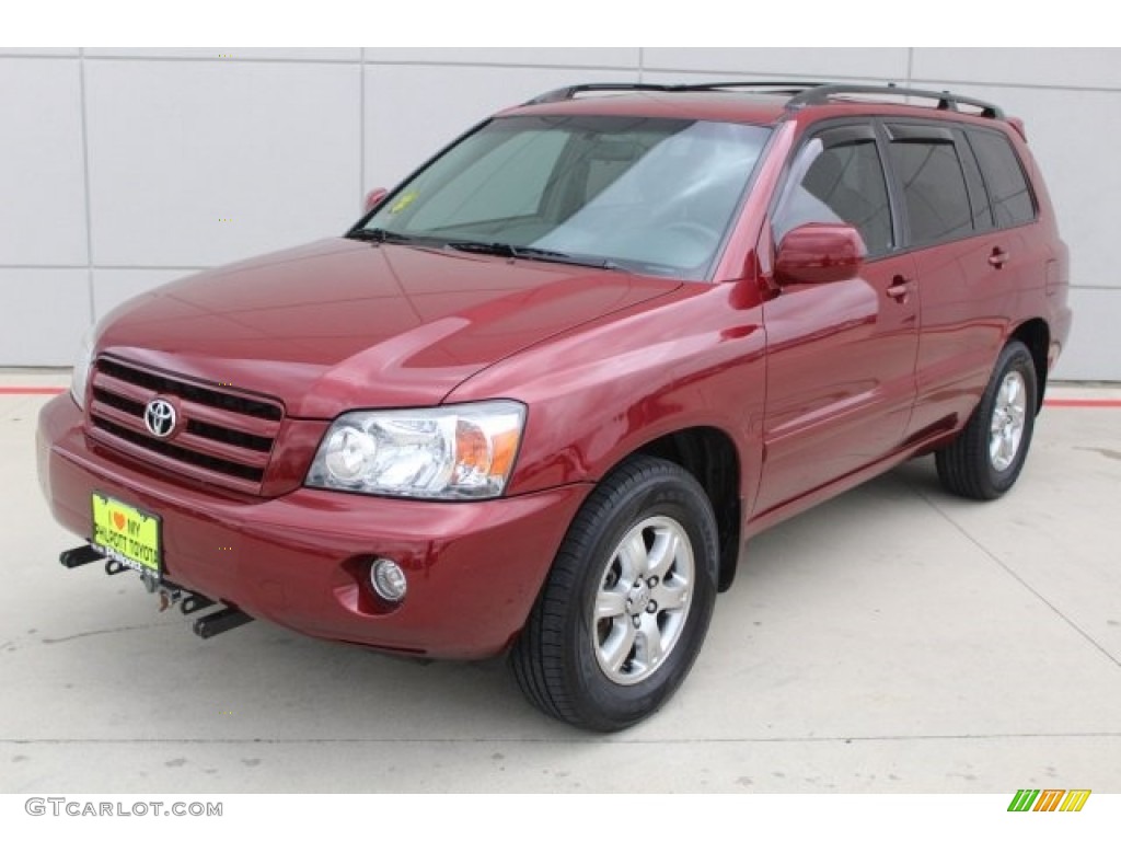 2007 Highlander V6 - Maroon / Ash Gray photo #3