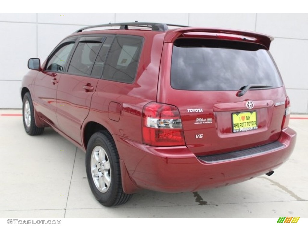 2007 Highlander V6 - Maroon / Ash Gray photo #7