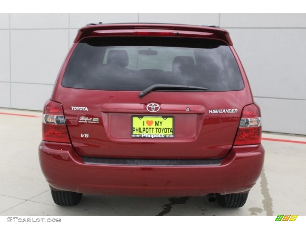 2007 Highlander V6 - Maroon / Ash Gray photo #8