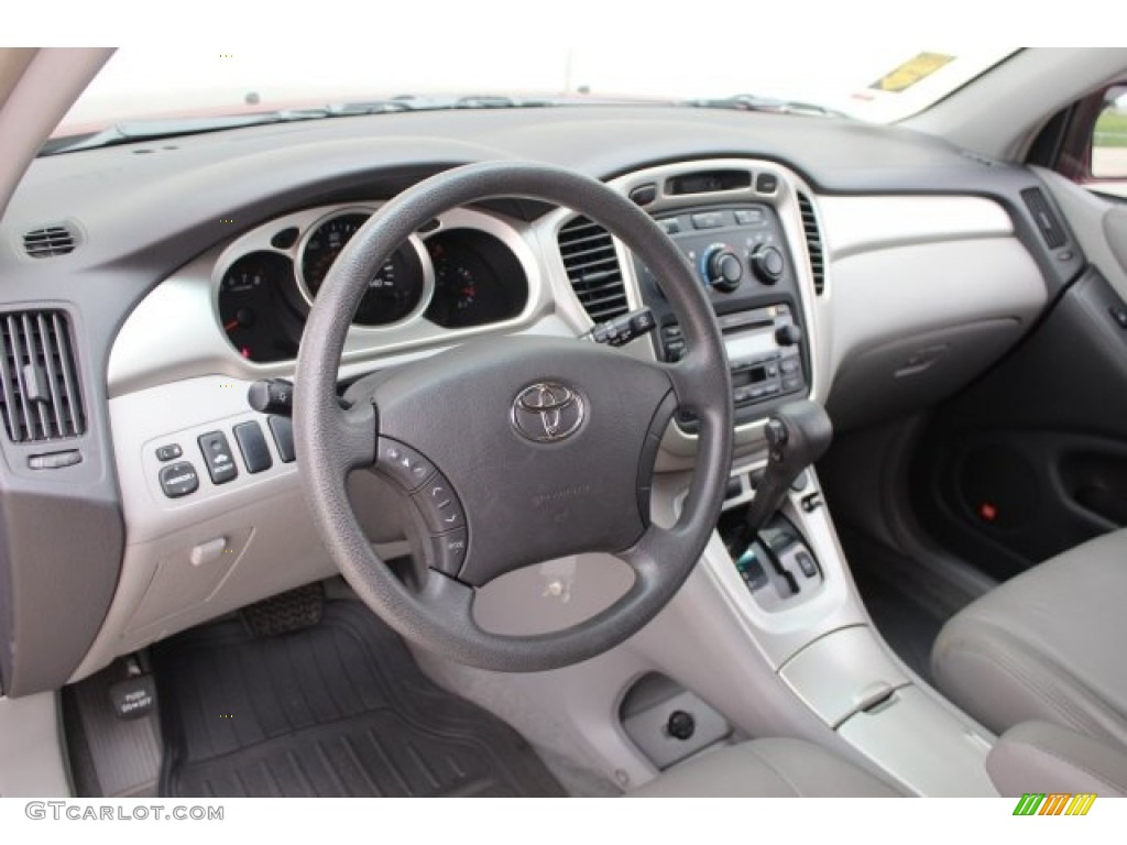 2007 Highlander V6 - Maroon / Ash Gray photo #15
