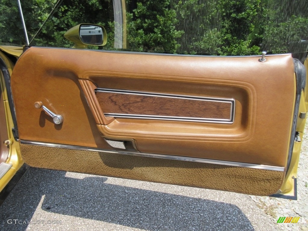 1972 Ford Mustang Mach 1 Coupe Saddle Brown Door Panel Photo #122132090