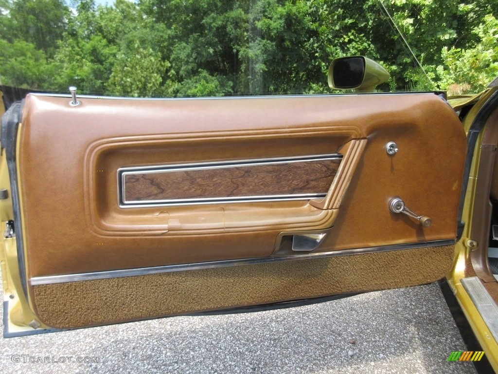 1972 Ford Mustang Mach 1 Coupe Saddle Brown Door Panel Photo #122132169