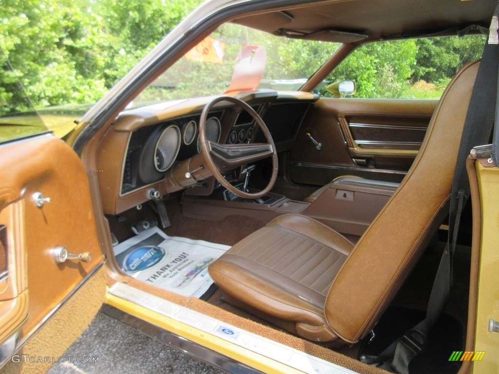 Saddle Brown Interior 1972 Ford Mustang Mach 1 Coupe Photo #122132194