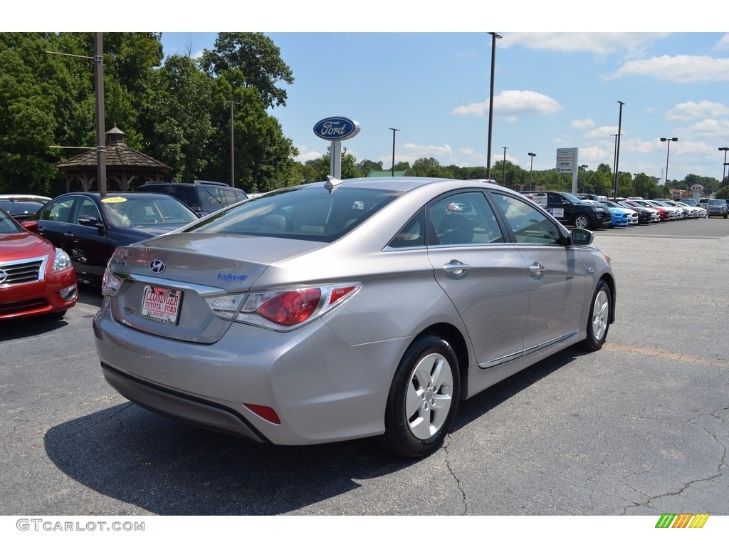 2012 Sonata Hybrid - Silver Frost Metallic / Gray photo #3