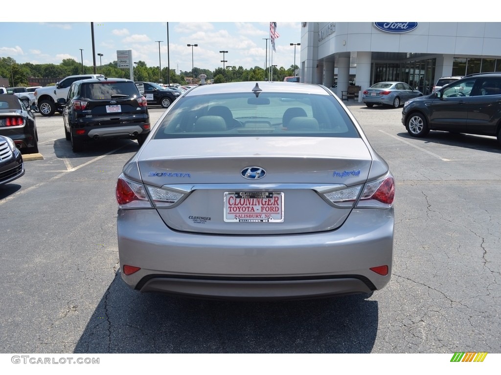 2012 Sonata Hybrid - Silver Frost Metallic / Gray photo #4