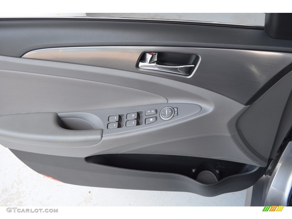 2012 Sonata Hybrid - Silver Frost Metallic / Gray photo #8