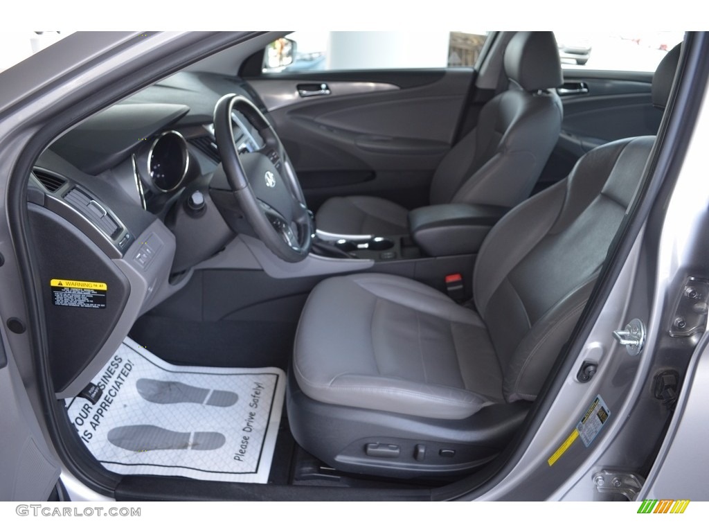 2012 Sonata Hybrid - Silver Frost Metallic / Gray photo #9