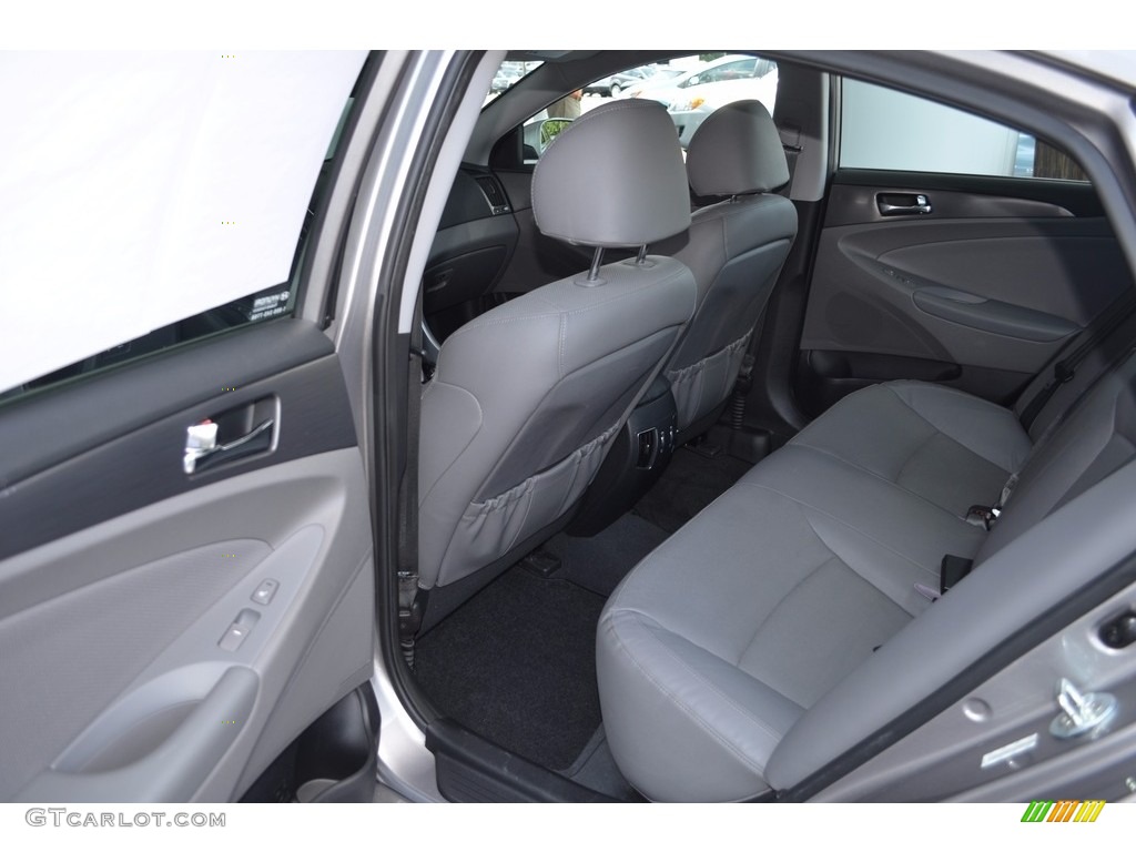 2012 Sonata Hybrid - Silver Frost Metallic / Gray photo #11