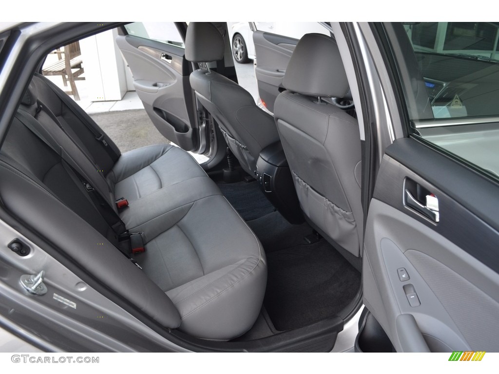 2012 Sonata Hybrid - Silver Frost Metallic / Gray photo #13