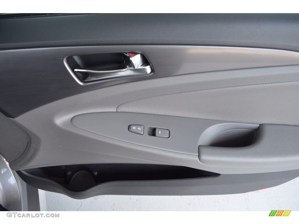 2012 Sonata Hybrid - Silver Frost Metallic / Gray photo #14