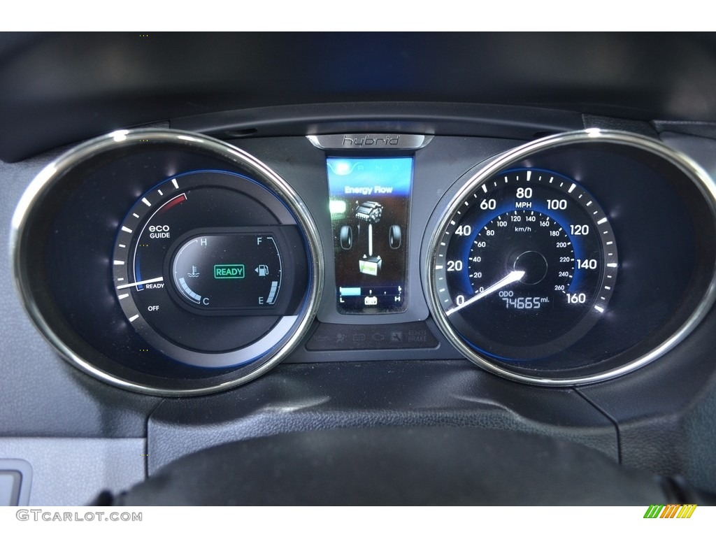 2012 Sonata Hybrid - Silver Frost Metallic / Gray photo #21