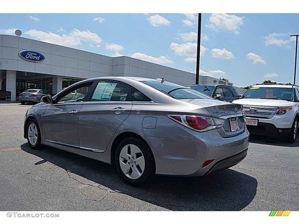 2012 Sonata Hybrid - Silver Frost Metallic / Gray photo #26