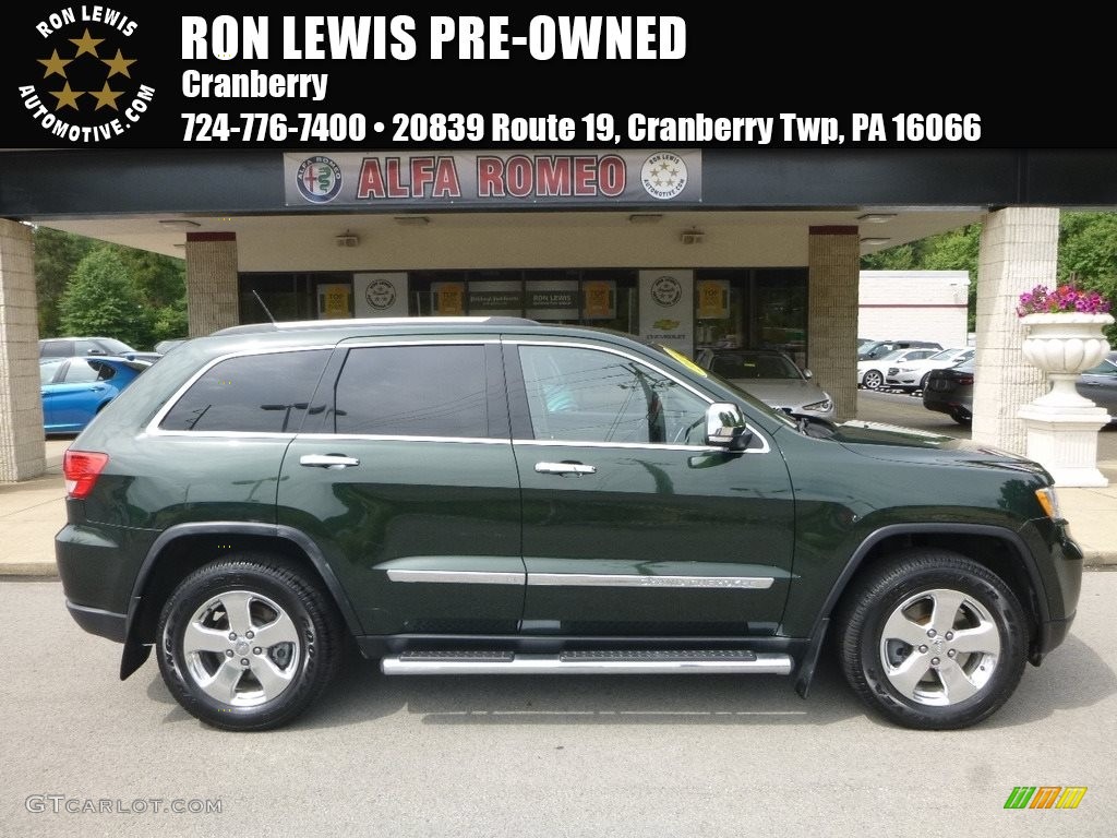 2011 Grand Cherokee Overland 4x4 - Natural Green Pearl / Dark Frost Beige/Light Frost Beige photo #1