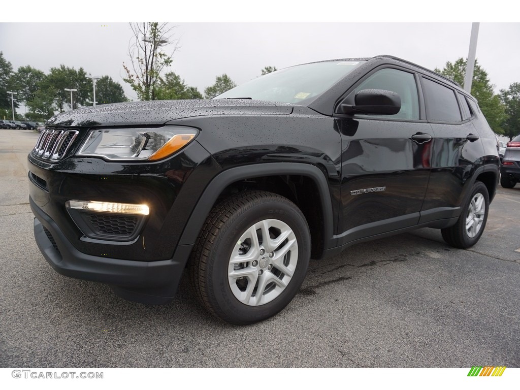 Diamond Black Crystal Pearl 2018 Jeep Compass Sport Exterior Photo #122134826